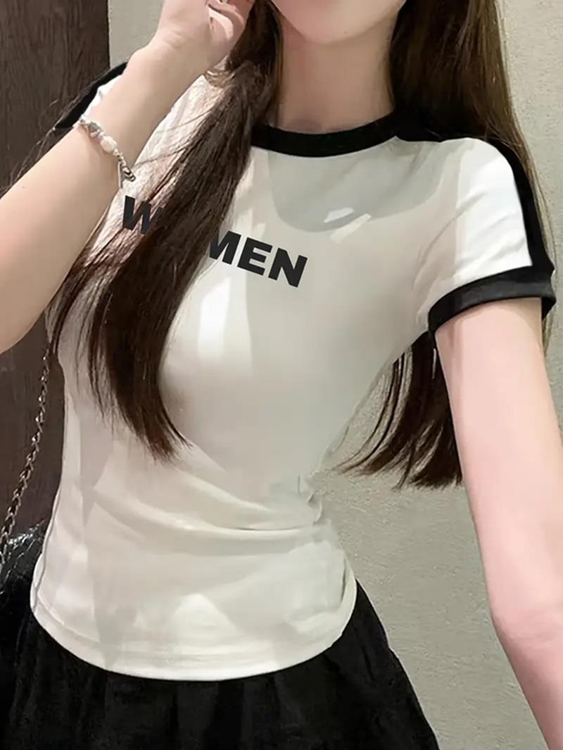 Toptan Women Baskılı Şeritli Bluz Body Crop